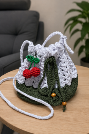 Bolsa Saco Infantil Cereja