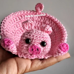 Porta-Copos Porquinho em Crochê